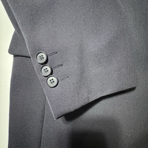 Pierre Cardin Men's Double Breasted Navy Blue Wool Jacket Blazer Size 53R - Picture 3 of 13